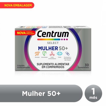 Suplemento Vitamínico-Mineral Centrum Select Mulher com 30 comprimidos