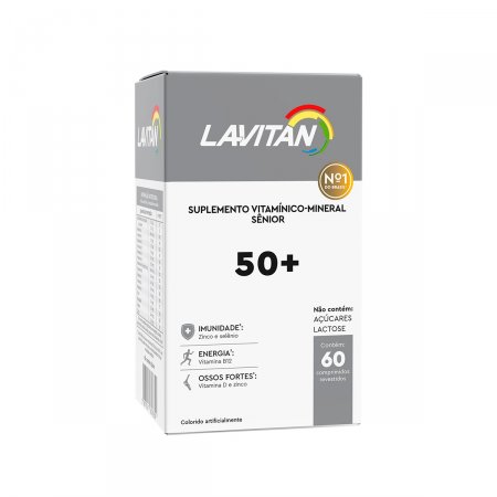 Suplemento Vitamínico-Mineral Lavitan Sênior 50+ com 60 comprimidos