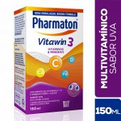 Pharmaton Vitawin 3 Sabor Uva Solução com 150ml 