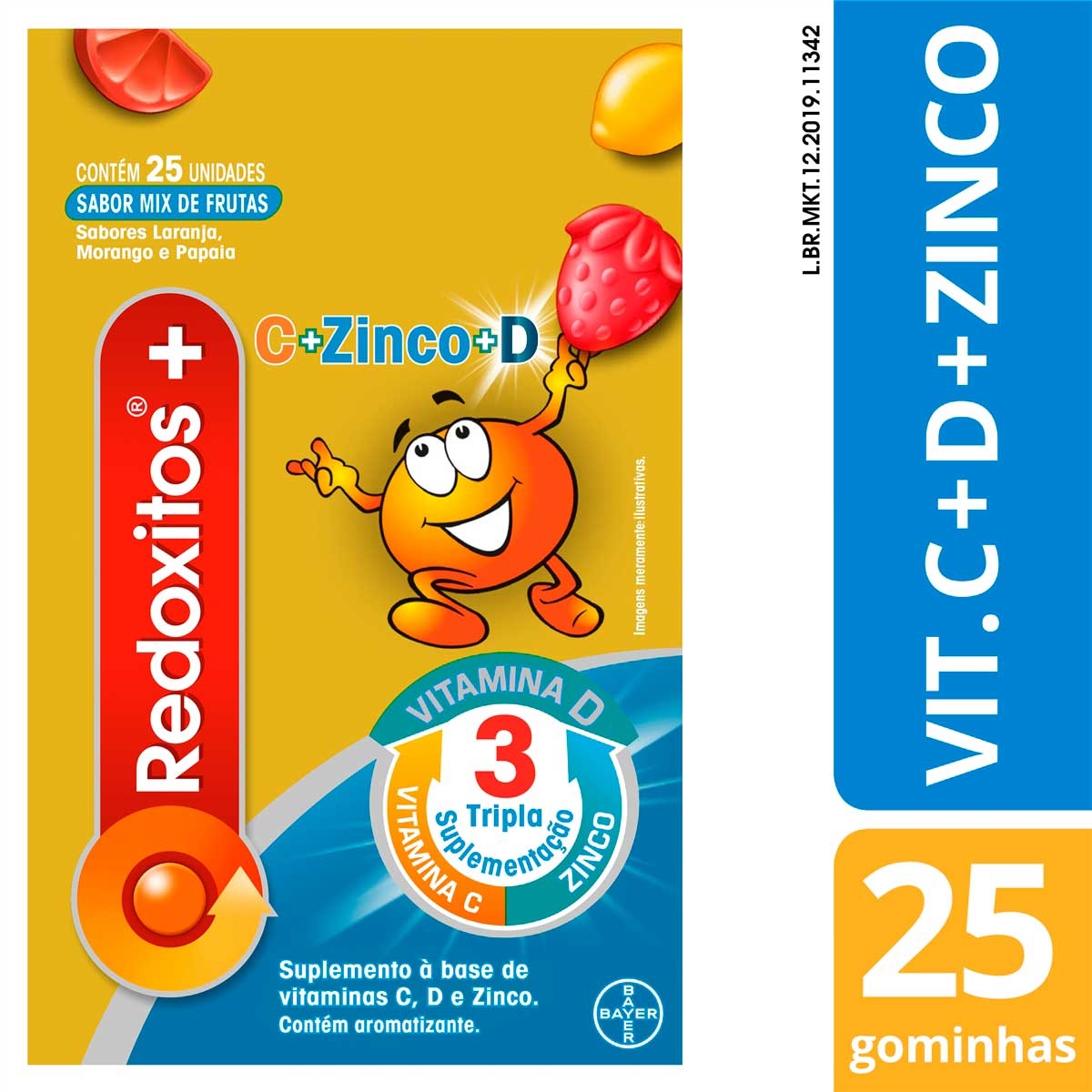 Suplemento Vitamínico Redoxitos Sabor Mix de Frutas com 25 Gomas