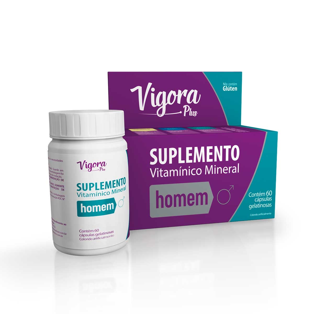 Suplemento Vitamínico Vigora Plus Homem com 60 Cápsulas 