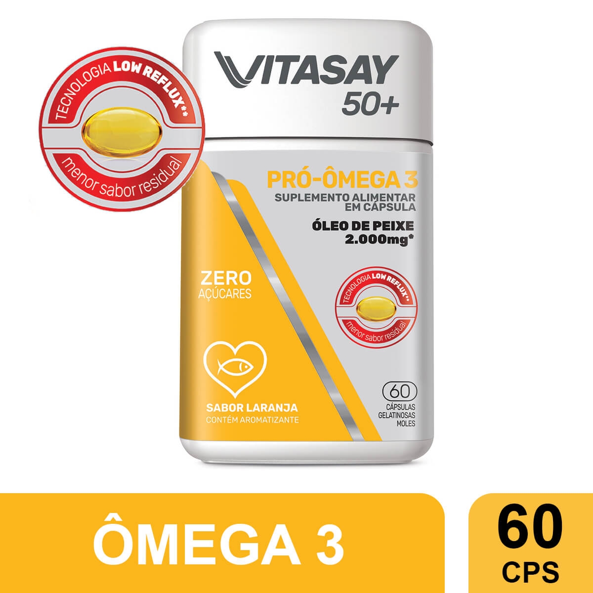 Suplemento Alimentar Vitasay 50+ Pró-Ômega 3 Menor preço em Suplemento Alimentar Vitasay 50+ Pró-Ômega 3