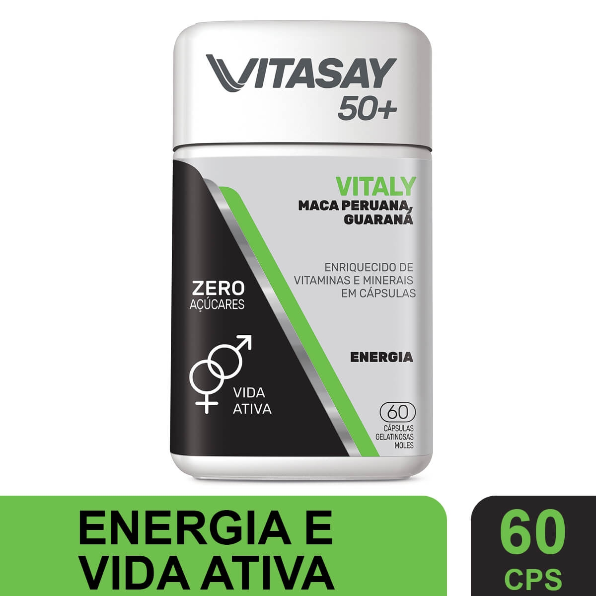 Suplemento Alimentar Vitasay 50+ Vitaly - Maca Peruana e Guaraná Menor preço em Suplemento Alimentar Vitasay 50+ Vitaly - Maca Peruana e Guaraná