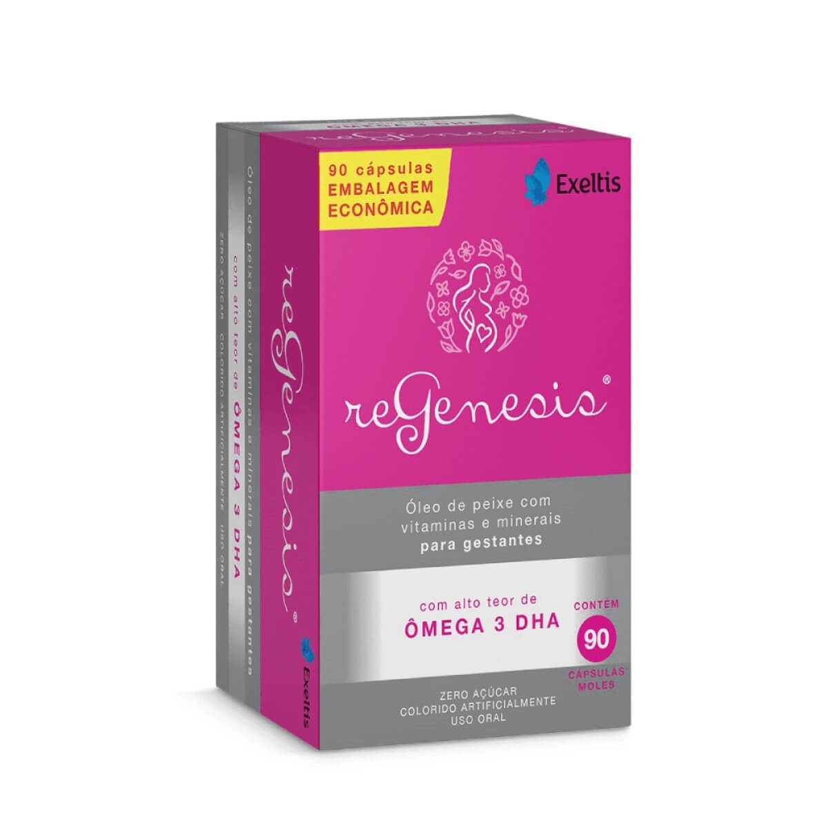 Polivitamínico ReGenesis Ômega 3 DHA Gestantes 90 cápsulas
