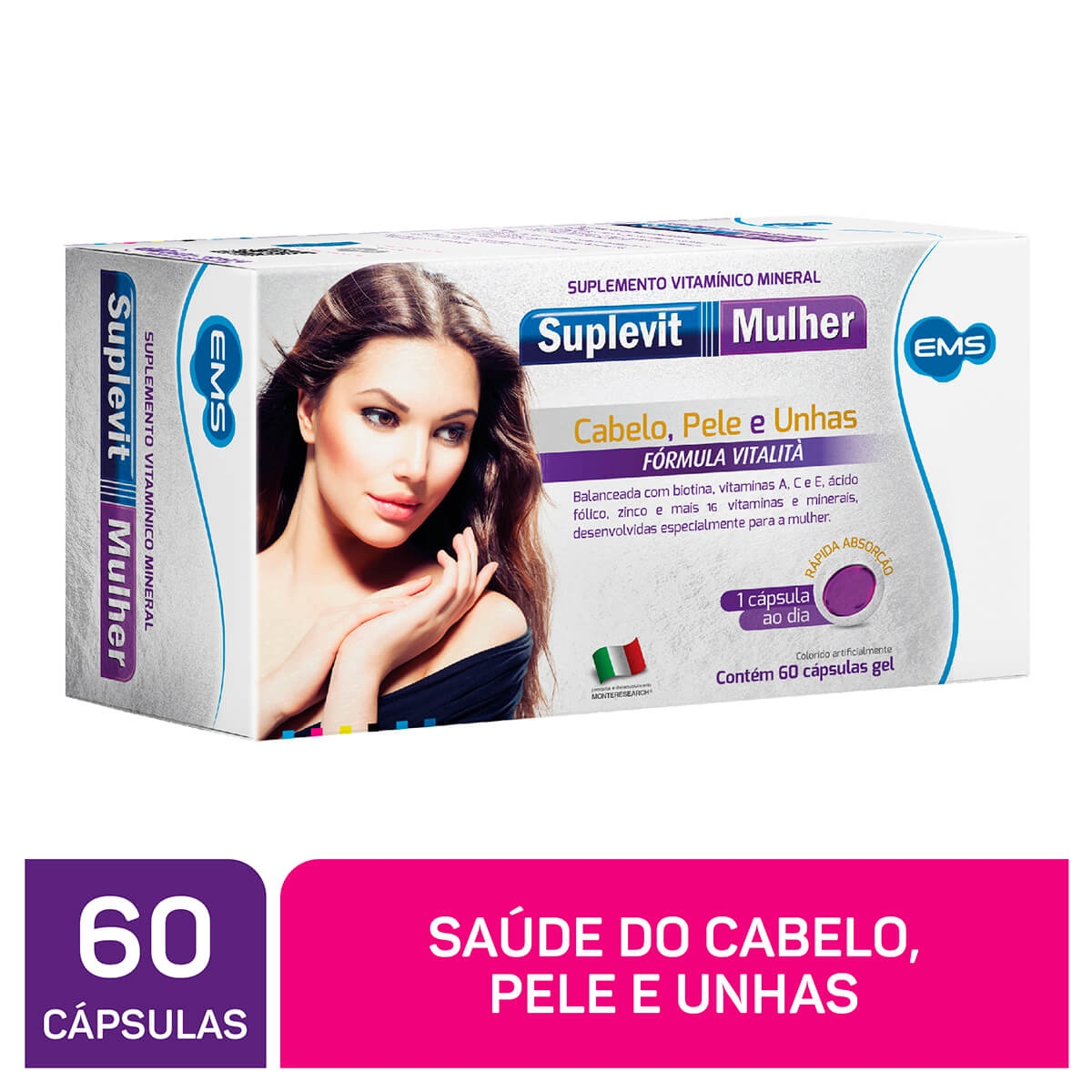 Suplemento Vitamínico Mineral Suplevit Mulher com 60 Cápsulas | Droga Raia