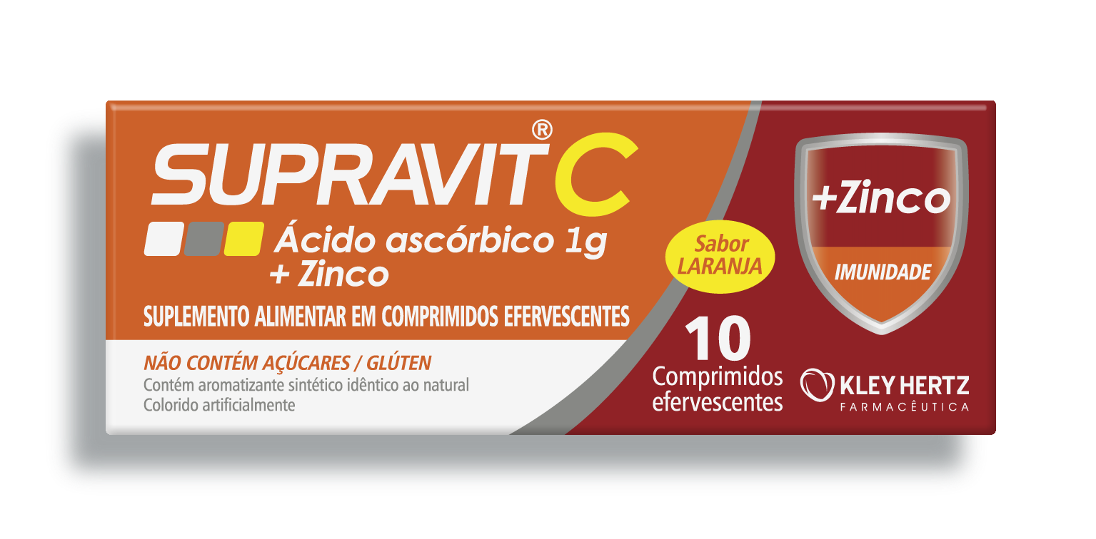 Vitamina C + Zinco Supravit C 10 comprimidos efervescentes