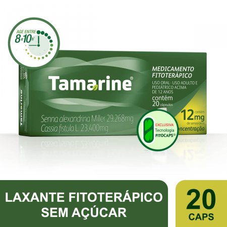 Tamarine 12mg com 20 cápsulas