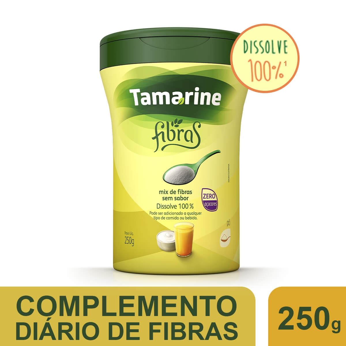 Tamarine Fibras em Pó Sem Sabor com 250g | Droga Raia