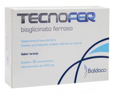 Suplemento Tecnofer 14mg Laranja com 30 comprimidos