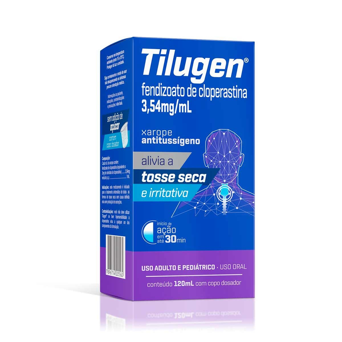 Tilugen Fendizoato de Cloperastina 3,54mg/ml Xarope 120ml + copo dosador