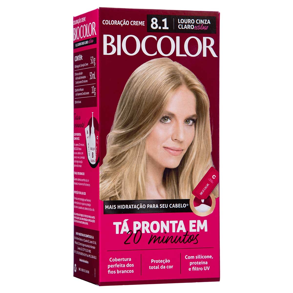 Mini Kit Biocolor Coloração Creme Louro Acinzentado Estiloso 8.1 com 1 unidade Menor preço em Mini Kit Biocolor Coloração Creme Louro Acinzentado Estiloso 8.1 com 1 unidade
