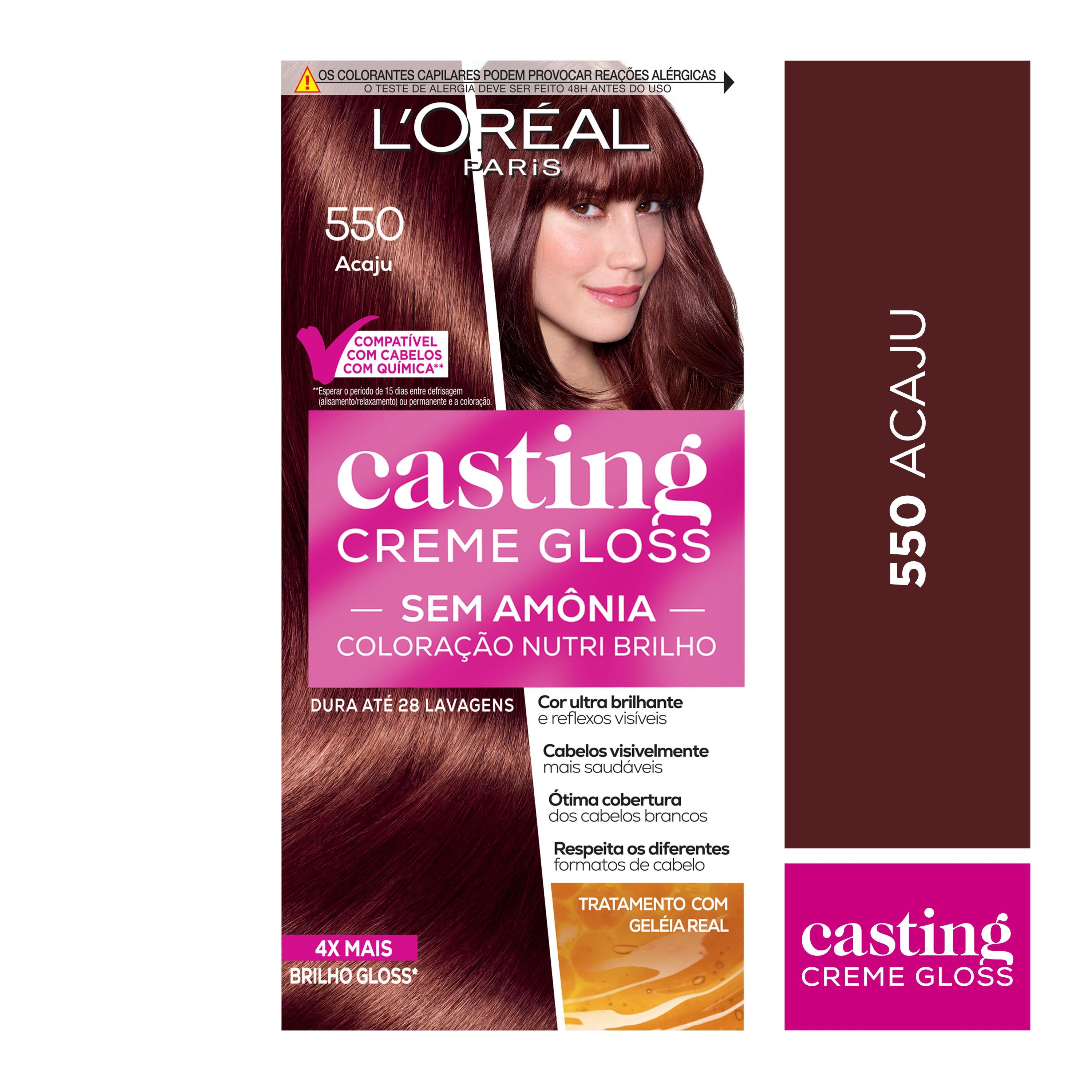Tintura Semi-Permanente Casting Creme Gloss 550 Acaju L'Oréal 1 Unidade