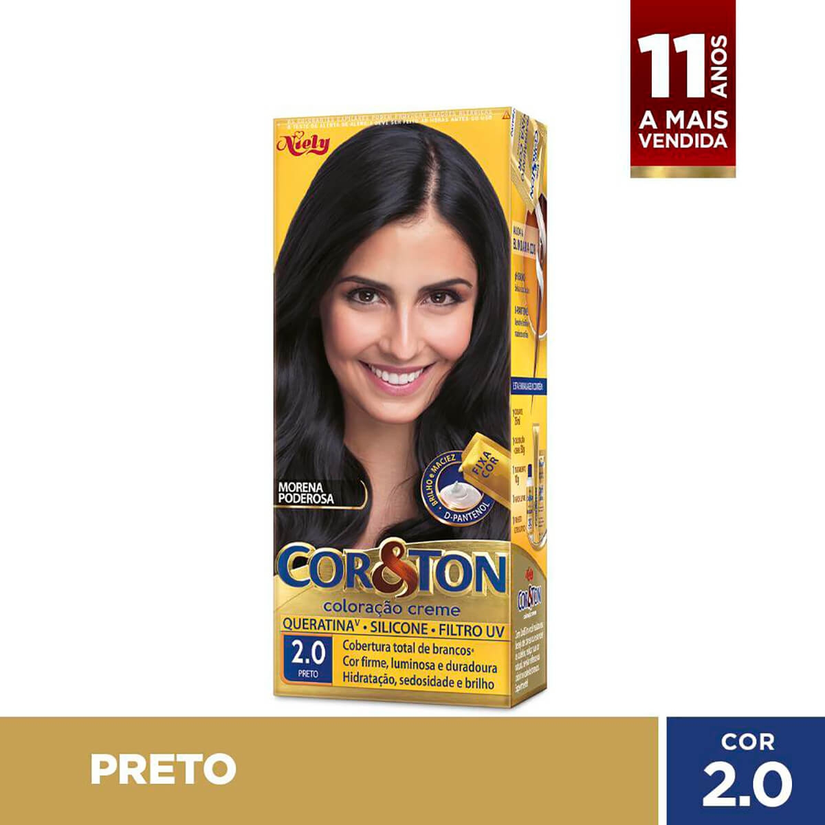 TINTURA NIELY COR&TON 2.0 PRETO