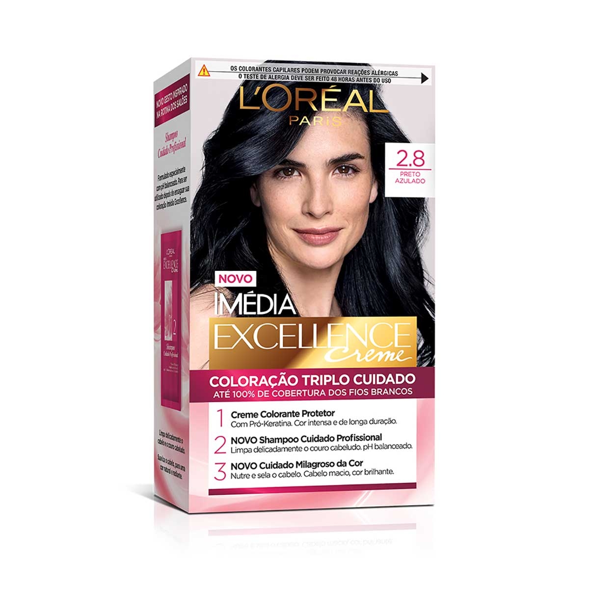 Tintura Permanente Imédia Excellence Creme 2.8 Preto Extra Profundo com 1 unidade Menor preço em Tintura Permanente Imédia Excellence Creme 2.8 Preto Extra Profundo com 1 unidade
