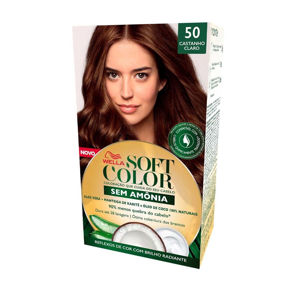 Coloração Soft Color Wella 50 Castanho Claro em oferta | Droga Raia