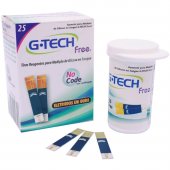 Tiras Reagentes para Medição de Glicose G-Tech Free 1 com 25 unidades