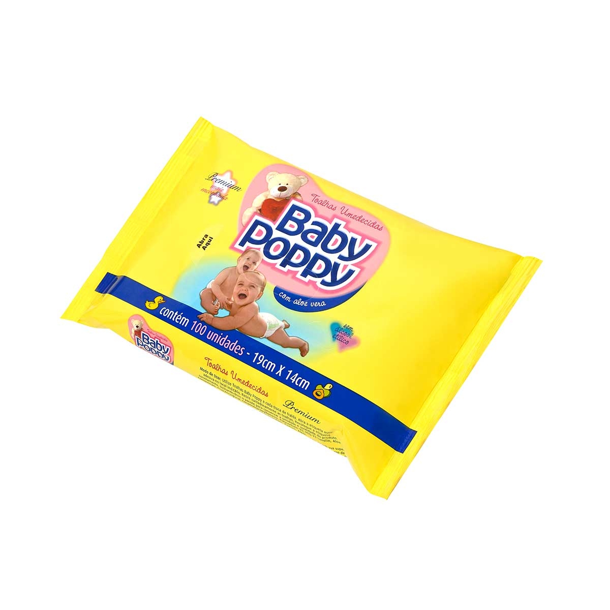 Toalha Umedecida Baby Poppy Amarela com 100 Unidades Menor preço em Toalha Umedecida Baby Poppy Amarela com 100 Unidades