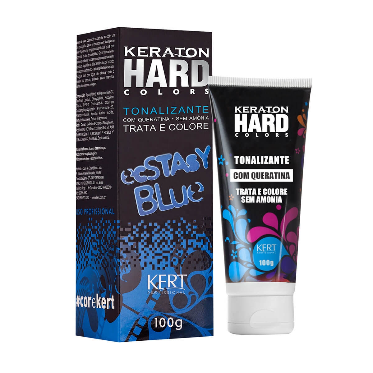 Tonalizante Keraton Hard Colors Ecstasy Blue 100g