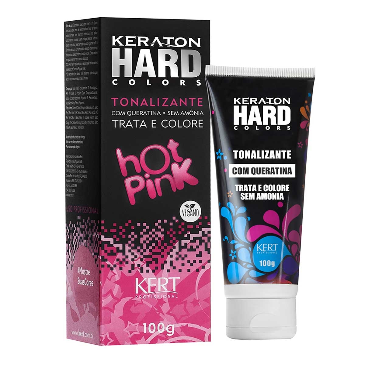 Tonalizante Keraton Hard Colors Hot Pink com 100g 100g