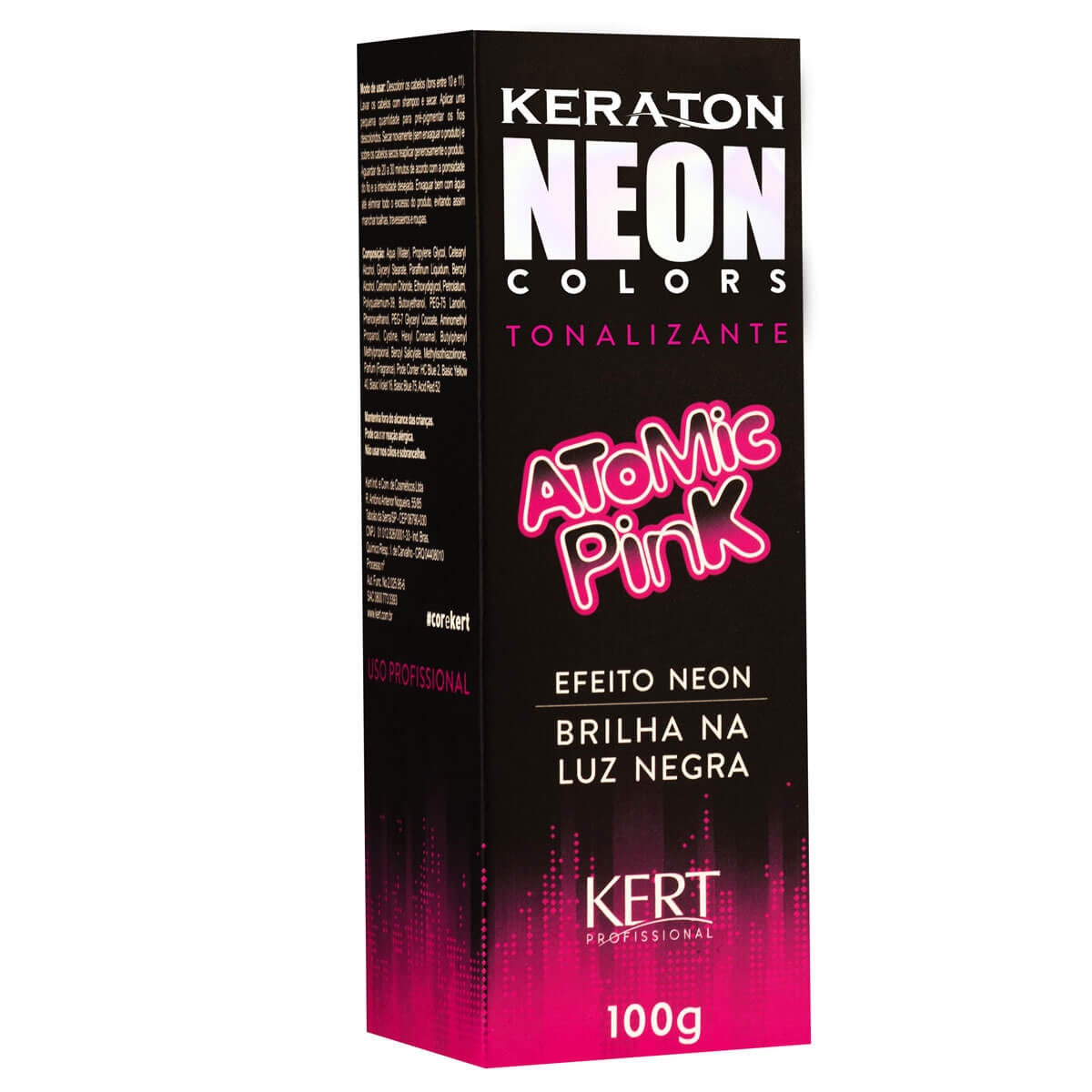 Tonalizante Capilar Keraton Neon Colors Atomic Pink com 100g 100g