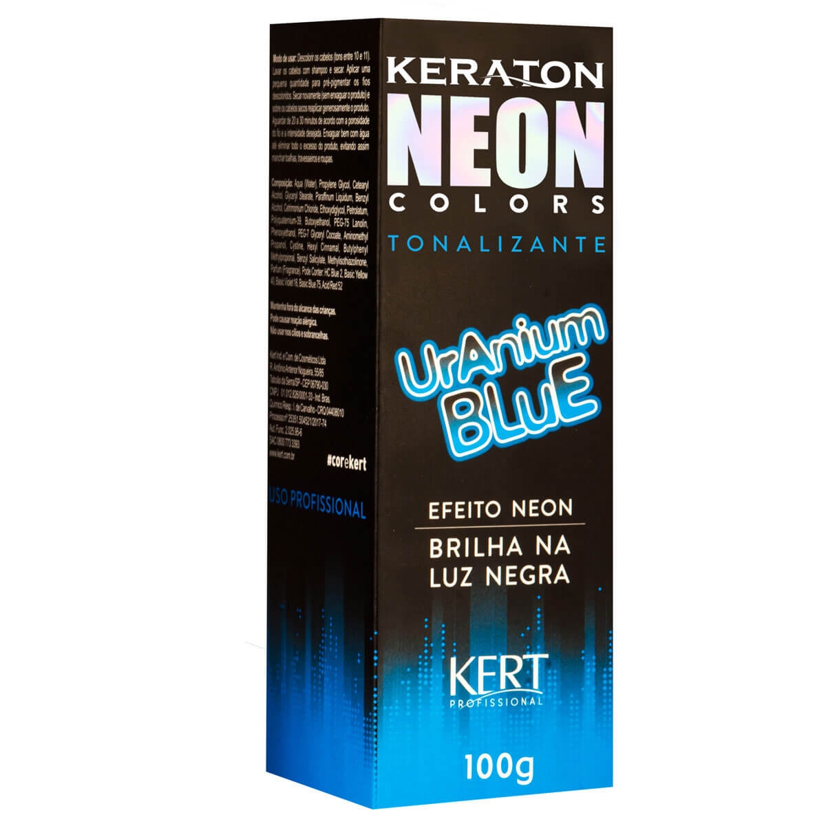 Tonalizante Capilar Keraton Neon Colors Uranium Blue com 100g 100g