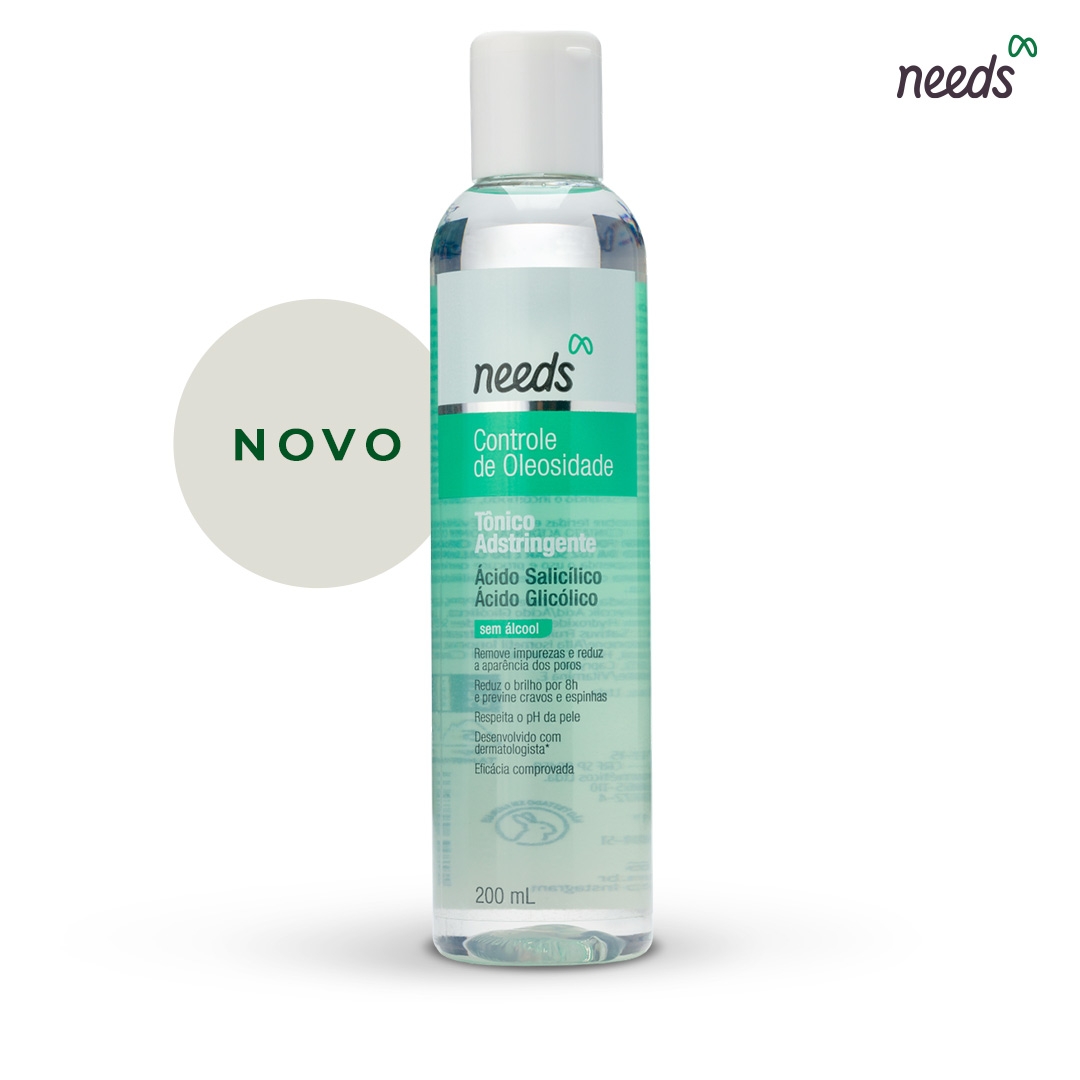 Tônico Adstringente Needs Controle de Oleosidade 200ml Menor preço em Tônico Adstringente Needs Controle de Oleosidade 200ml