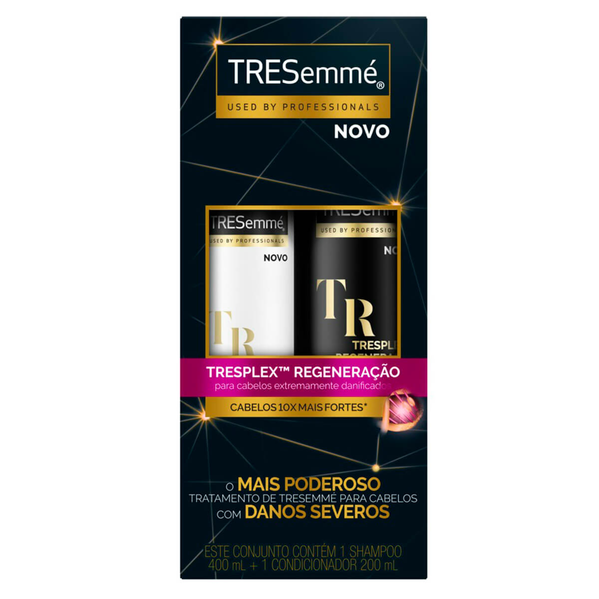 Kit Tresemmé Shampoo Tresplex 400ml + Condicionador Tresemmé 200ml Menor preço em Kit Tresemmé Shampoo Tresplex 400ml + Condicionador Tresemmé 200ml
