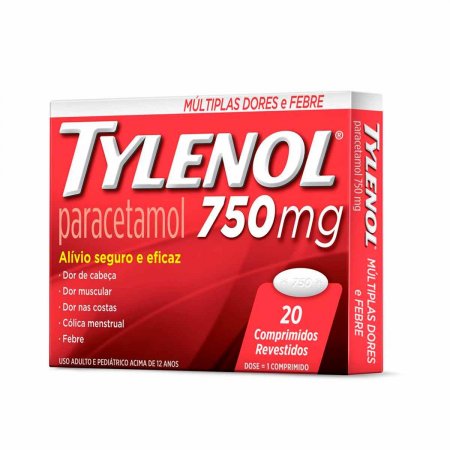 Tylenol 750mg com 20 comprimidos