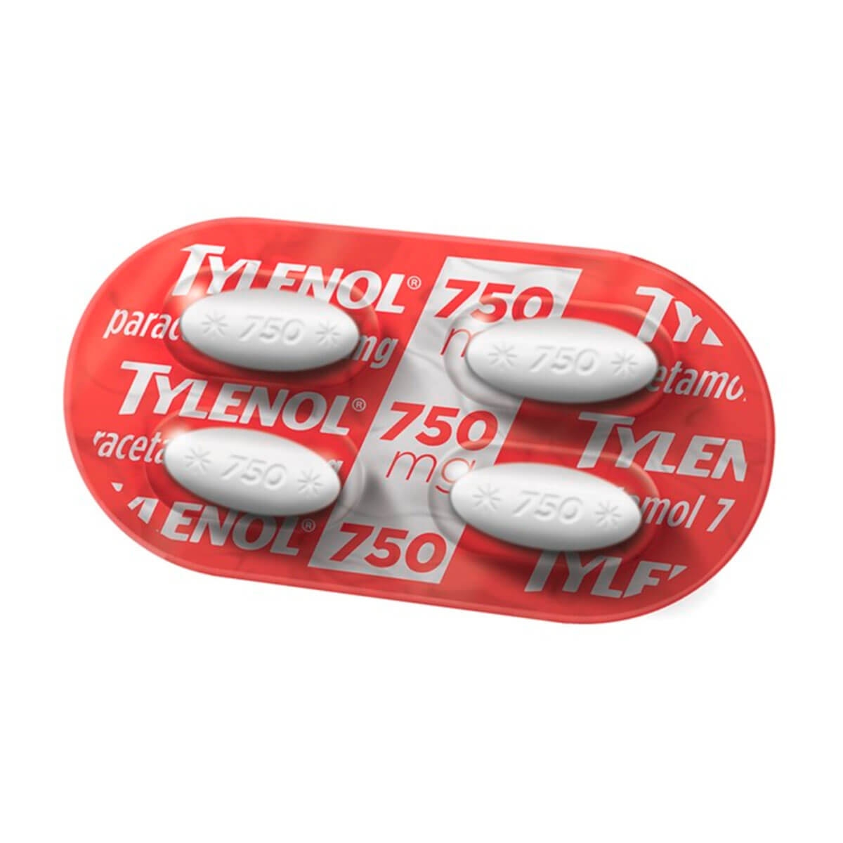 Tylenol Paracetamol 750mg 4 comprimidos