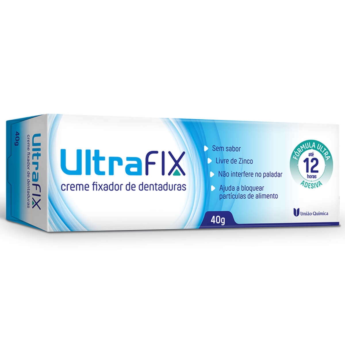 Creme Fixador de Dentadura UltraFix Sem Sabor União Química 40g