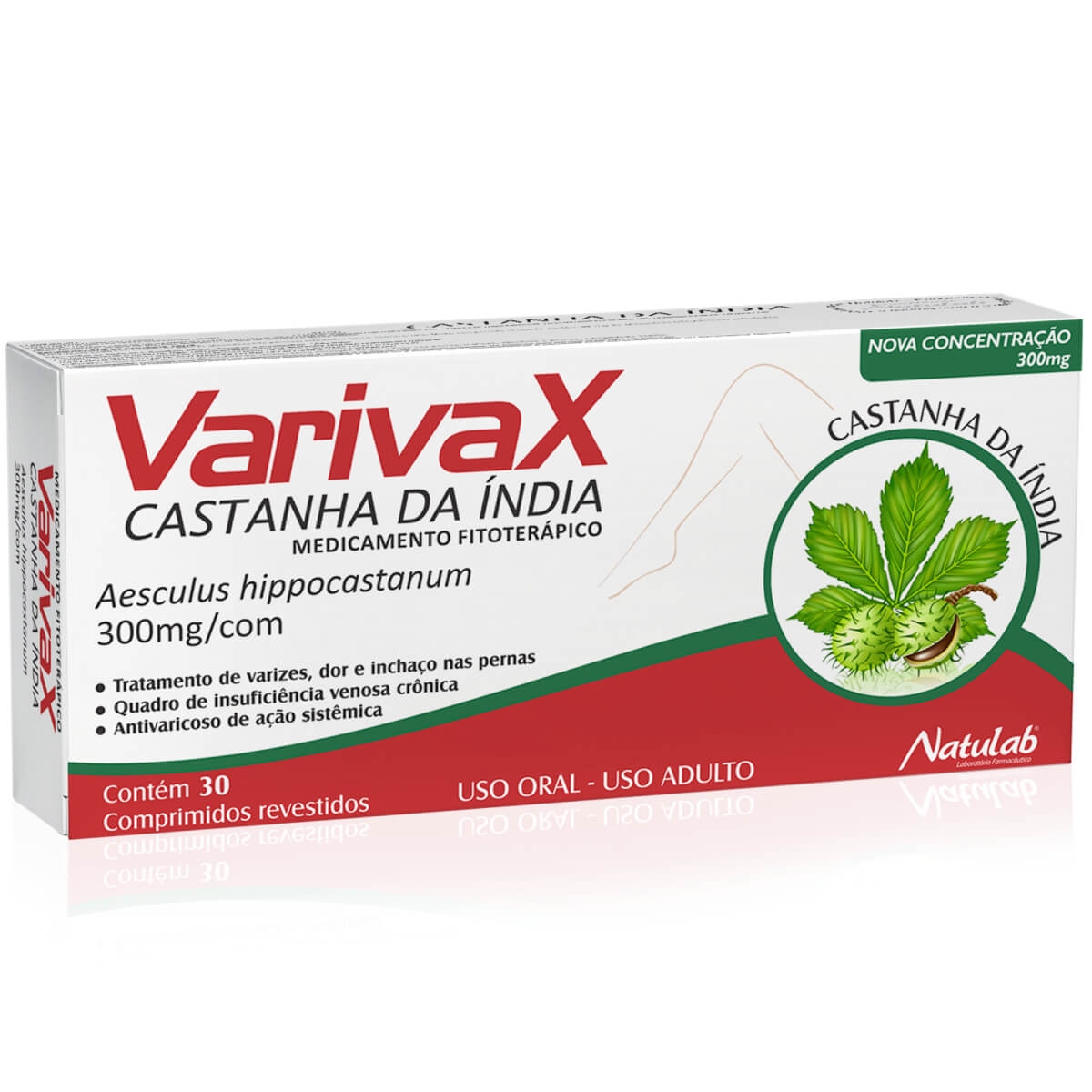 Castanha da Índia Varivax 300mg com 30 comprimidos Menor preço em Castanha da Índia Varivax 300mg com 30 comprimidos