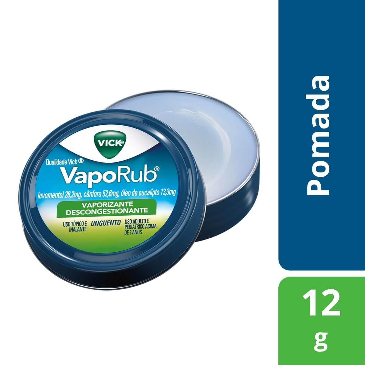 Descongestionante Vick Vaporub 28 2mg G 52 6mg G 13 3mg G Com 12g Droga Raia Descongestionante Vick Vaporub 28 2mg G 52 6mg G 13 3mg G Com 12g Droga Raia