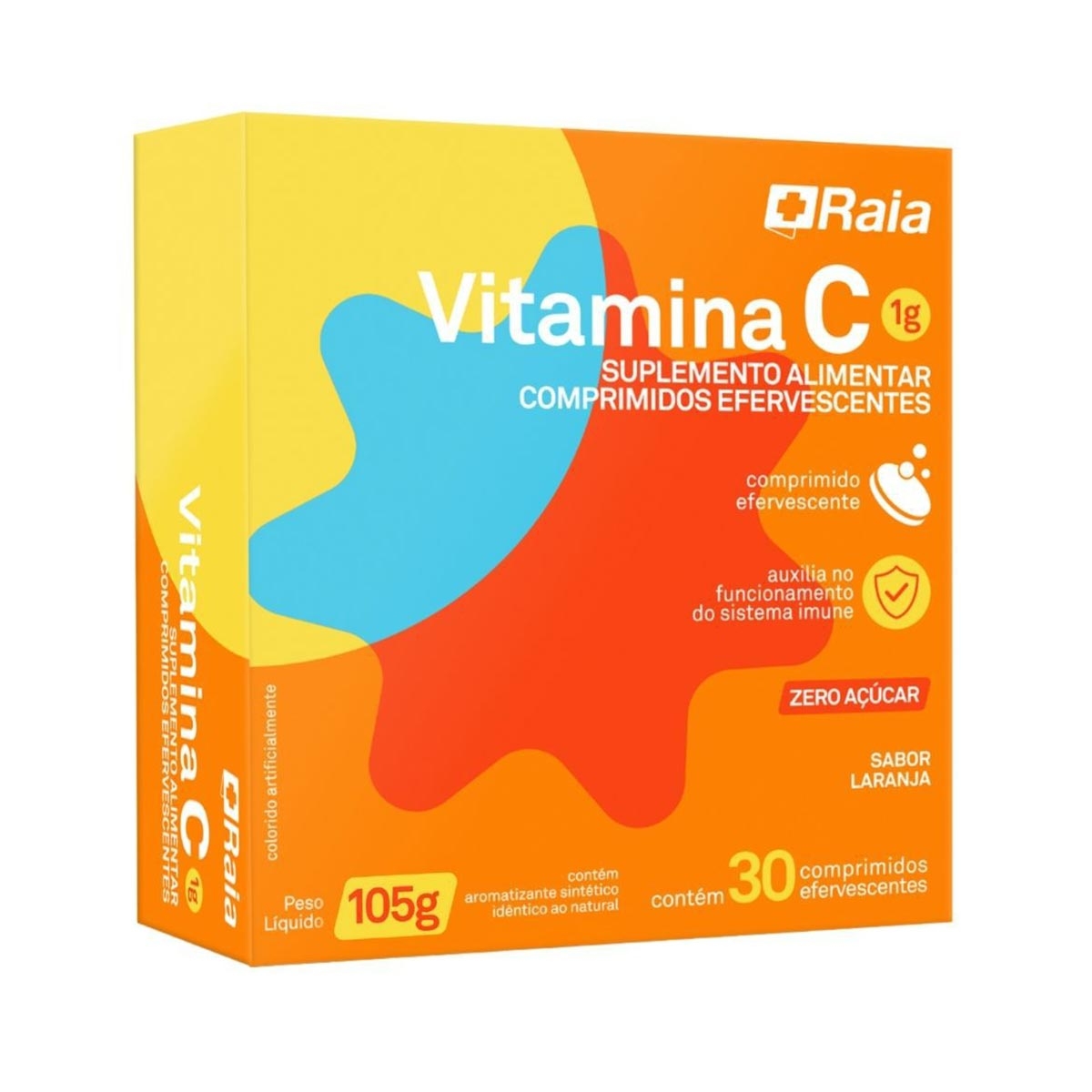 Vitamina C 1G Raia Laranja 30 Comprimidos Efervescentes Menor preço em Vitamina C 1G Raia Laranja 30 Comprimidos Efervescentes