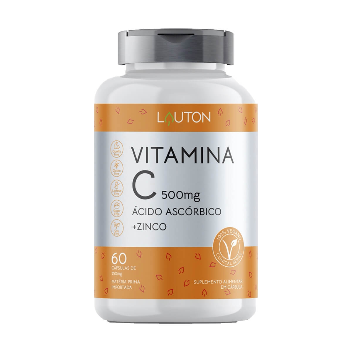 Suplemento Alimentar Lauton Vitamina C 500mg + Zinco com 60 cápsulas Menor preço em Suplemento Alimentar Lauton Vitamina C 500mg + Zinco com 60 cápsulas