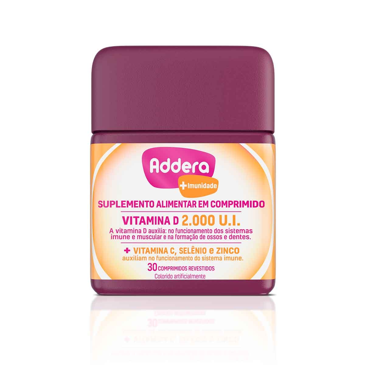 Vitamina D Addera 2.000UI +Imunidade com 30 comprimidos Menor preço em Vitamina D Addera 2.000UI +Imunidade com 30 comprimidos
