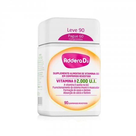 Vitamina D Addera D3 2.000UI com 90 Comprimidos | Foto 1