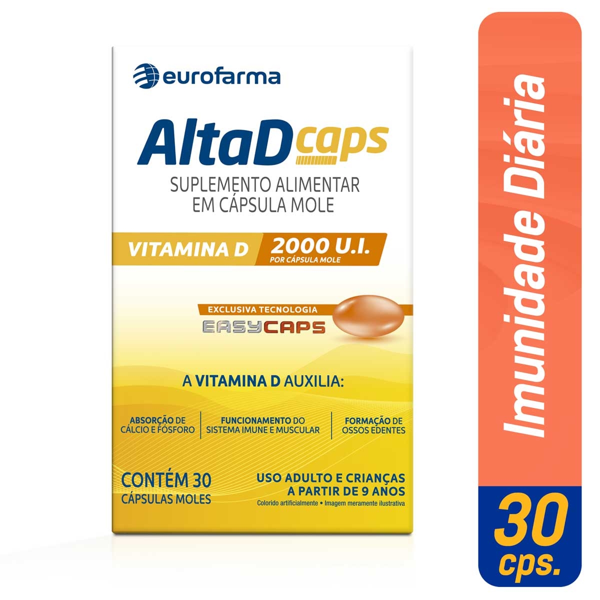 Vitamina D AltaD Caps 2000UI 30 cápsulas