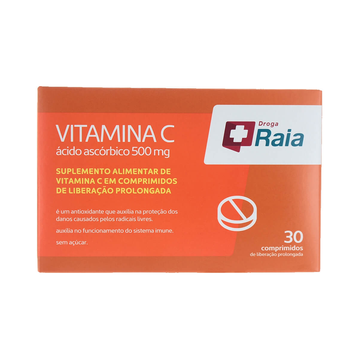 Vitamina C Droga Raia 500mg com 30 comprimidos Menor preço em Vitamina C Droga Raia 500mg com 30 comprimidos