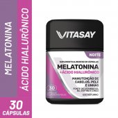 Suplemento Alimentar Vitasay Melatonina + Ácido Hialurônico 30 cápsulas