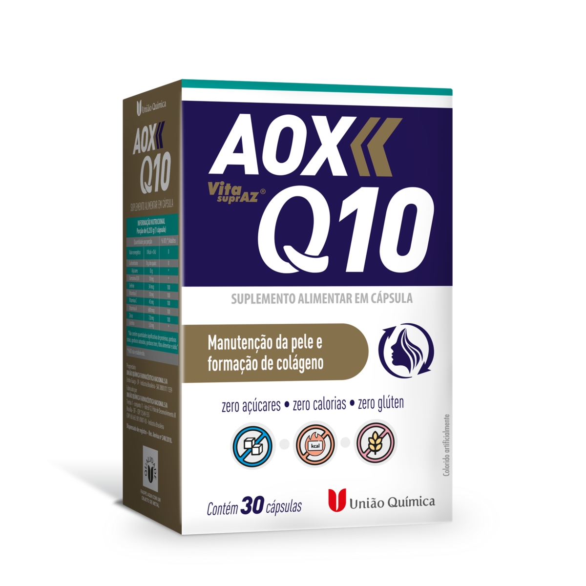 Suplemento alimentar AOX Q10 VitasuprAZ 30 cápsulas União Química 30 cápsulas