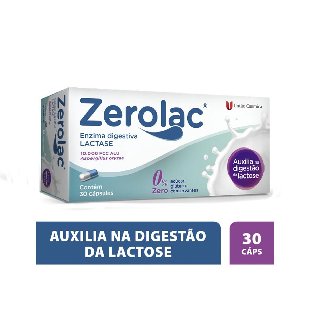 Zerolac 10.000 FCC com 30 Cápsulas