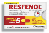 Resfenol Paracetamol 400mg + Cloridrato Fenillefrina 4mg + Maleato de Clorfeniramina 4mg 5 cápsulas