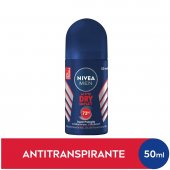Desodorante Nivea Men Dry Impact Roll-On Antitranspirante Sem Álcool com 50ml