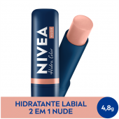 Hidratante Labial Nivea Hidra Color 2 em 1 Nude 4,8g