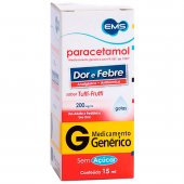 Paracetamol 200mg/ml Solução Oral 15ml EMS Genérico