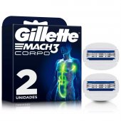 Carga para Aparelho de Depilação Gillette Mach 3 Corpo 2 unidades