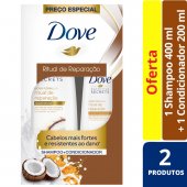 Kit Dove Ritual de Reparação Shampoo com 400ml + Condicionador com 200ml