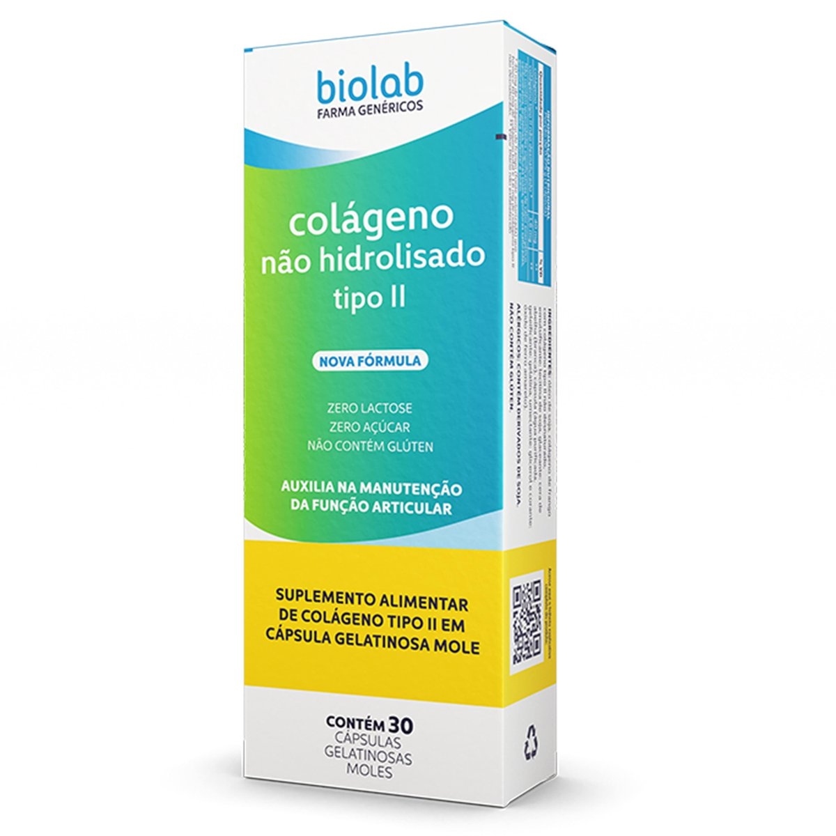 Colágeno Colflex Curcuma Tipo II Não Hidrolisado 30 Comprimidos