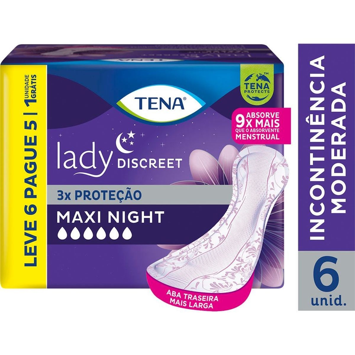 Absorvente Noturno para Incontinência Urinária Tena Lady Discreet