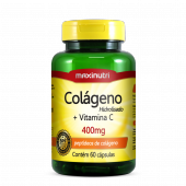Colágeno Hidrolisado + Vitamina C 400mg Maxinutri 60 cápsulas